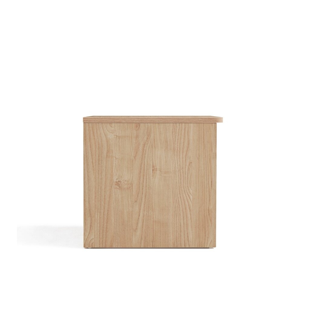 Table de chevet 38x40x37 cm Bois + Blanc