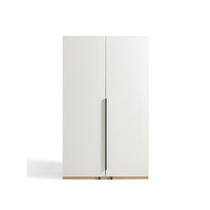 Garde manger 2 portes 120x60x200 cm Bois + Blanc