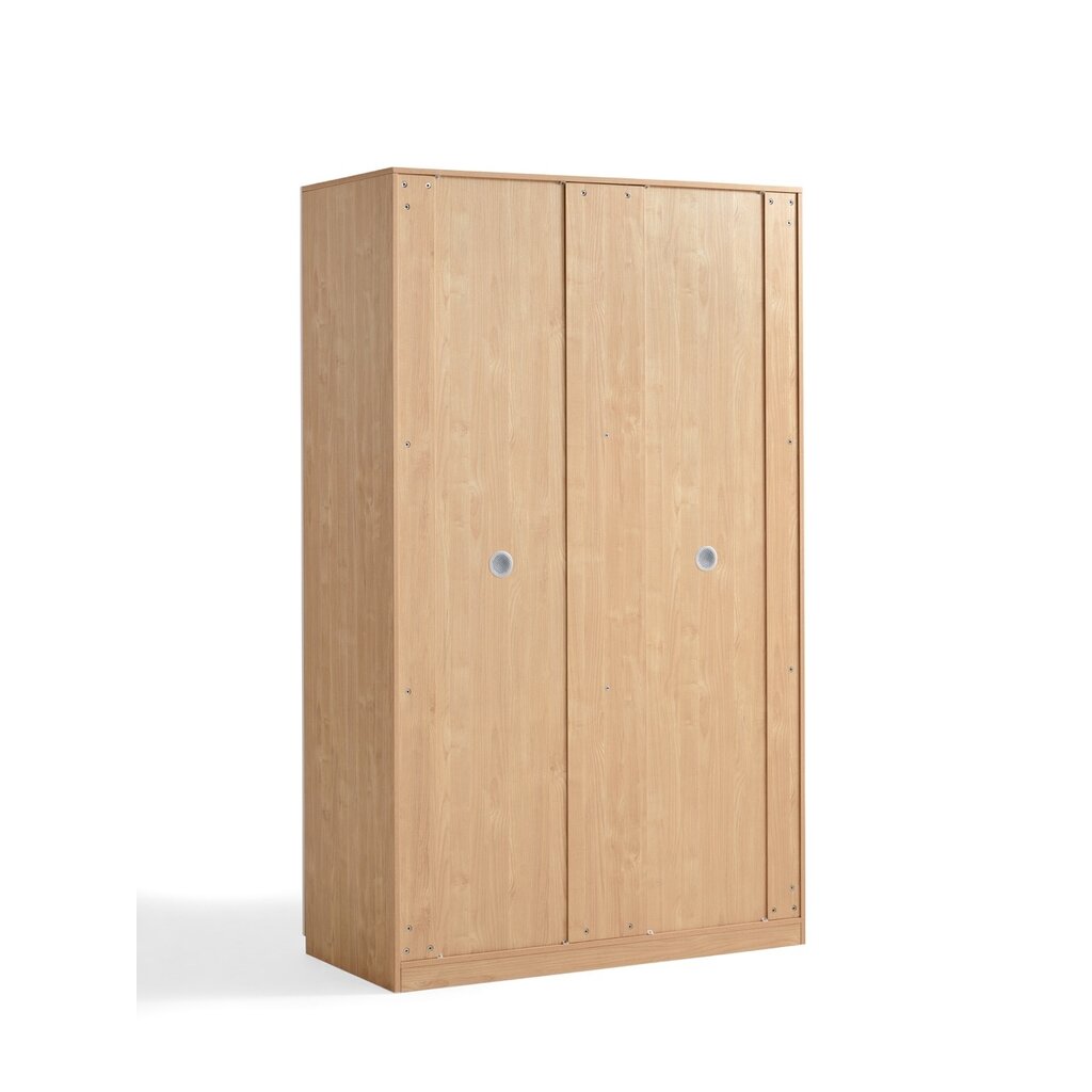 Garde manger 2 portes 120x60x200 cm Bois + Blanc