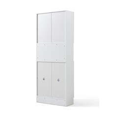 Armoire d'entrée 4 portes 79x33x200 cm Blanc