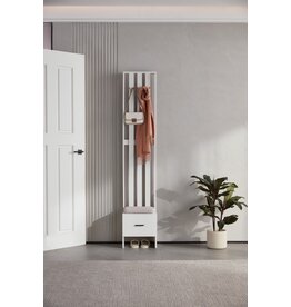 Meuble d'entrée 38x33x200 cm Blanc