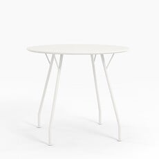 Table à manger ronde Ø90x75 cm Blanc