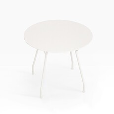 Table à manger ronde Ø90x75 cm Blanc