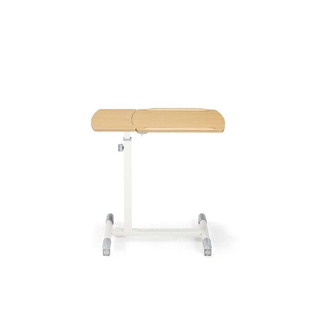 Bureau avec tablette ajustable Bois + Blanc