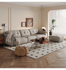 Sofa avec ottoman à gauche 332 cm Gris