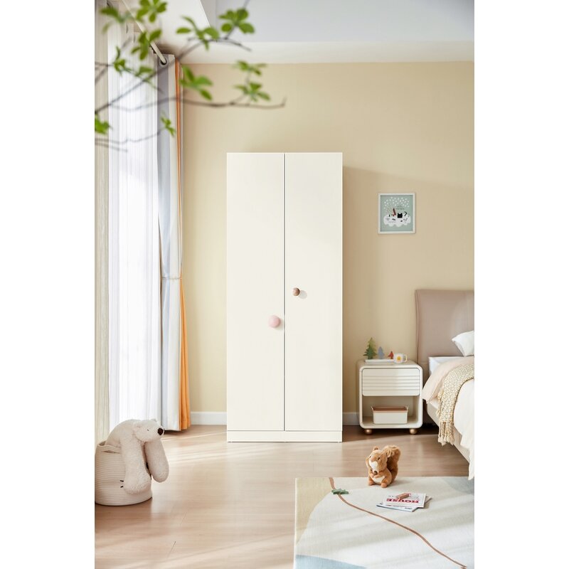 Penderie 2 portes - Poignées couleur