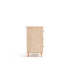 Commode 3 tiroirs 40 cm Bois + Blanc