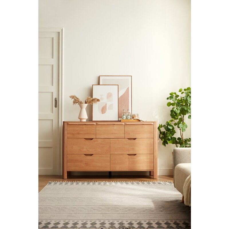 Commode 7 tiroirs 135 cm Bois