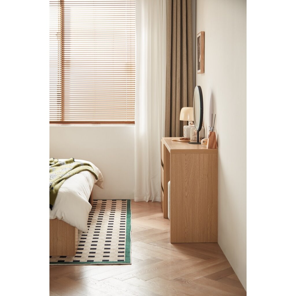 Coiffeuse 3 tiroirs avec tabouret et miroir Bois