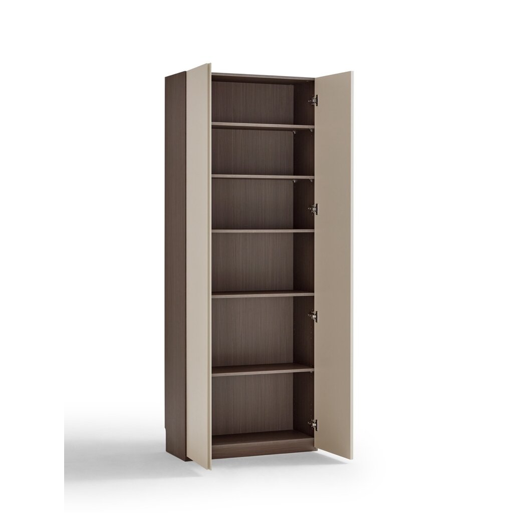 Armoire 2 portes 80x35x210 cm Marron gris