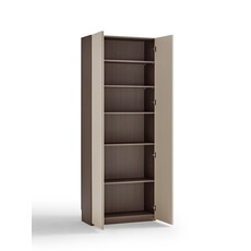 Armoire 2 portes 80x35x210 cm Marron gris
