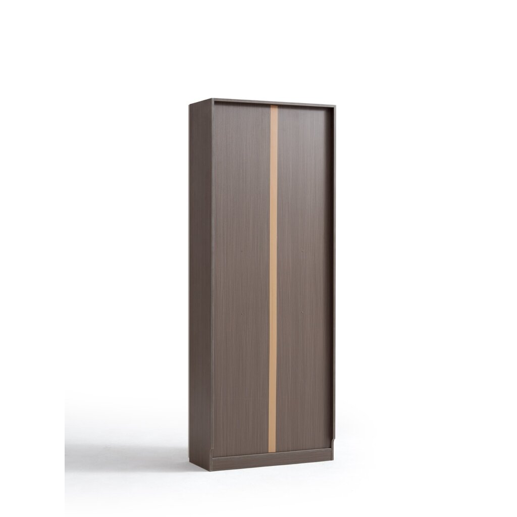 Armoire 2 portes 80x35x210 cm Marron gris