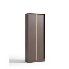 Armoire 2 portes 80x35x210 cm Marron gris