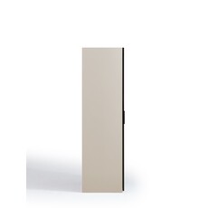 Penderie 2 portes vitrées aluminium 80x62x210 cm Marron gris