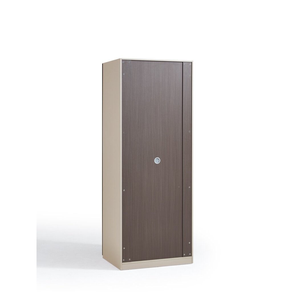 Penderie 2 portes vitrées aluminium 80x62x210 cm Marron gris