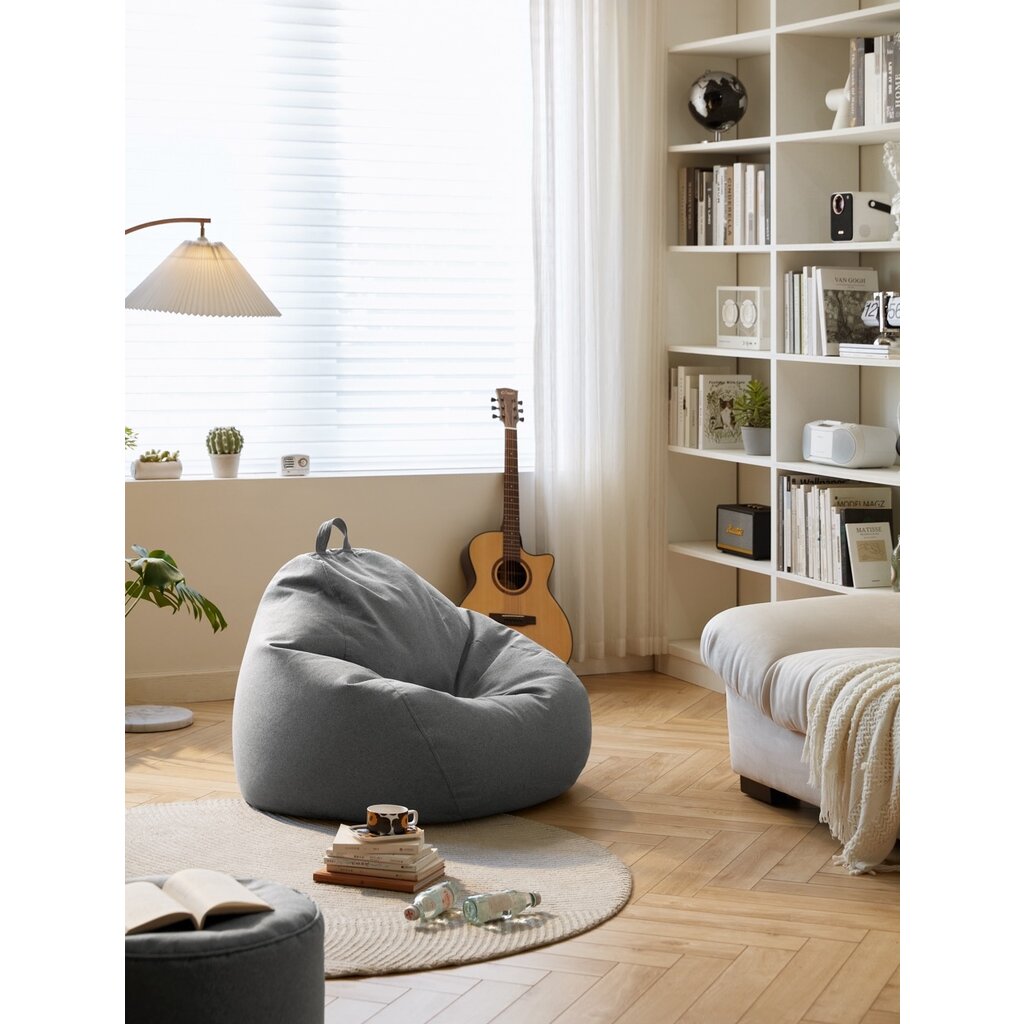 Pouf 90x110 cm avec ottoman 45 cm Gris