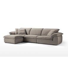 Sofa 3 places Gris 290 cm angle Droit