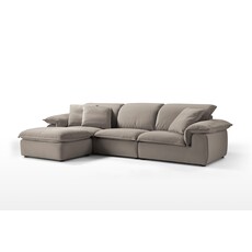 Sofa 3 places Gris 290 cm angle Droit