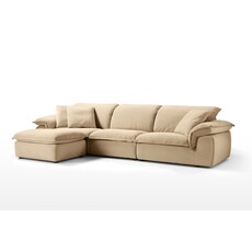 Sofa 3 places Beige 290 cm angle Droit