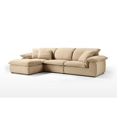 Sofa 3 places Beige 290 cm angle Droit