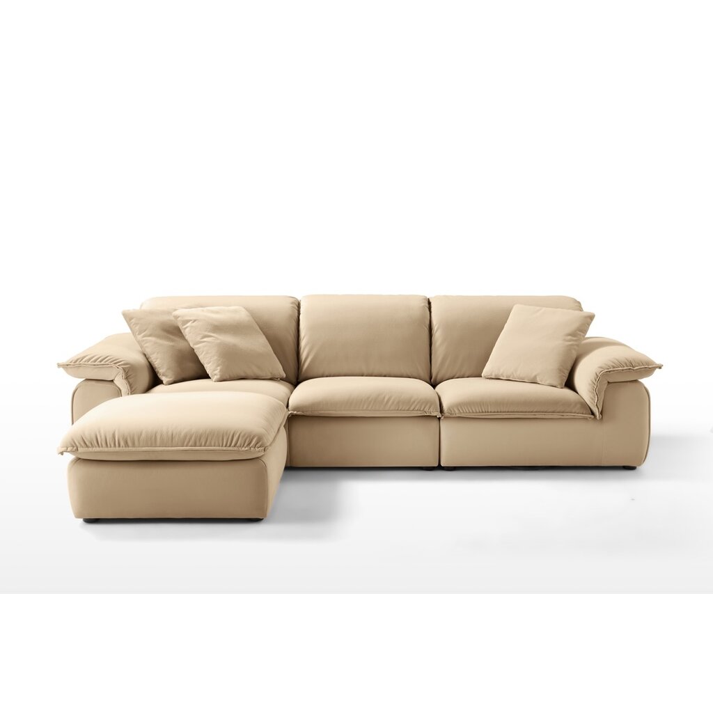 Sofa 3 places Beige 290 cm angle Droit