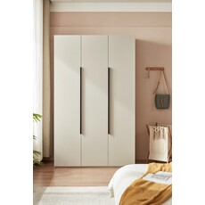 Penderie 3 portes 120 cm Gris clair