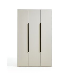 Penderie 3 portes 120 cm Gris clair