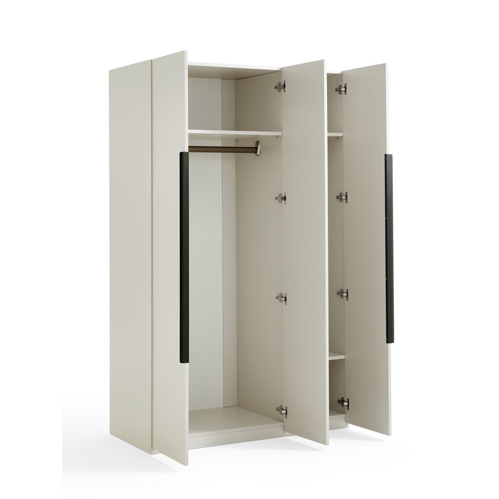 Penderie 3 portes 120 cm Gris clair