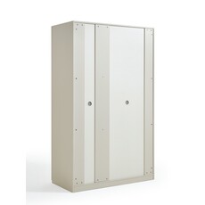 Penderie 3 portes 120 cm Gris clair