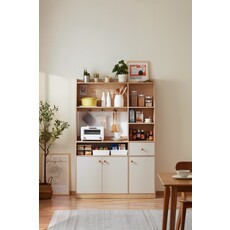 Garde manger ouvert 3 portes 1 tiroir 120 cm Bois