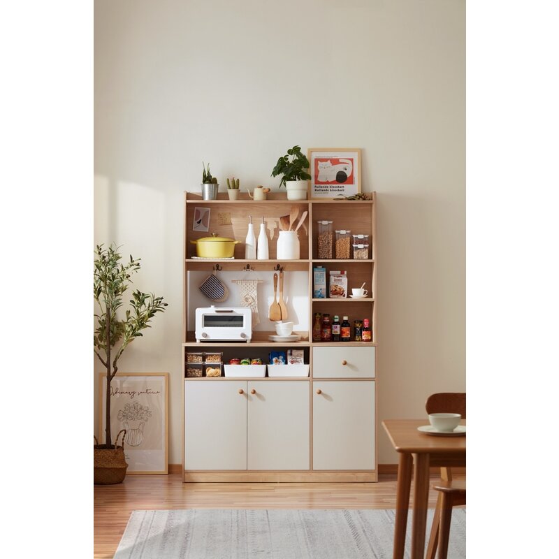 Garde manger ouvert 3 portes 1 tiroir 120 cm Bois