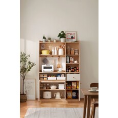 Garde manger ouvert 3 portes 1 tiroir 120 cm Bois