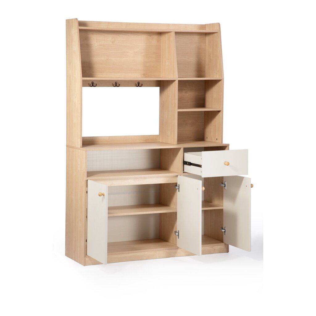 Garde manger ouvert 3 portes 1 tiroir 120 cm Bois