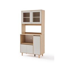 Garde manger 3 portes micro ondes 80 cm Bois