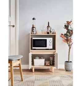 Cuisinette 2 portes blanches 60x40x91 cm Bois