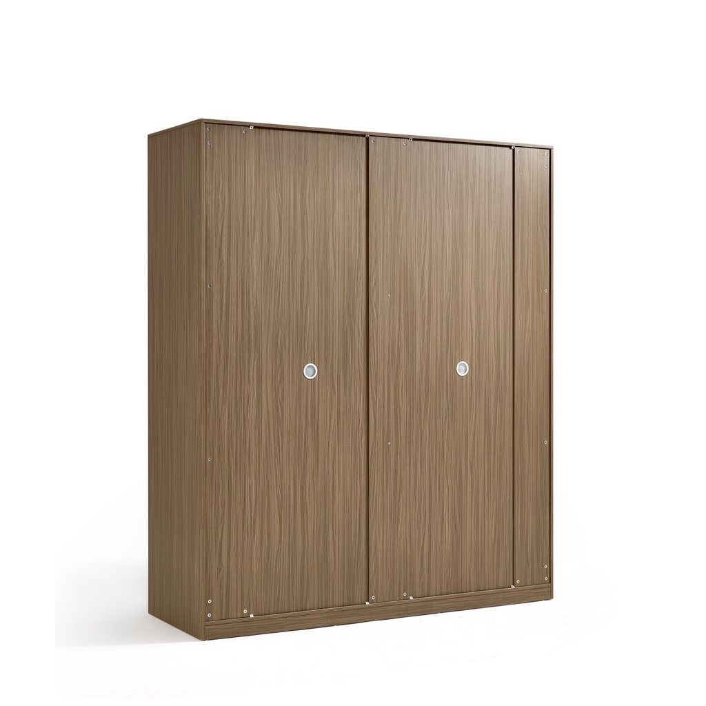 Penderie 2 portes coulissantes 160cm Noisette + gris clair