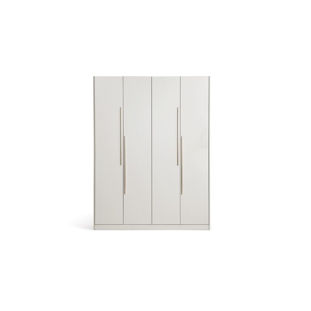 Penderie 4 portes 160x61x210 cm Noisette + gris clair