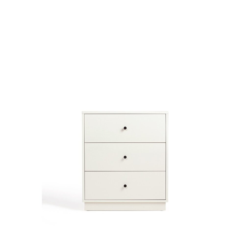 Commode 3 tiroirs 57x41x66 cm Blanc