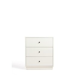 Commode 3 tiroirs 57x41x66 cm Blanc