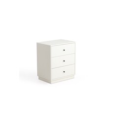 Commode 3 tiroirs 57x41x66 cm Blanc