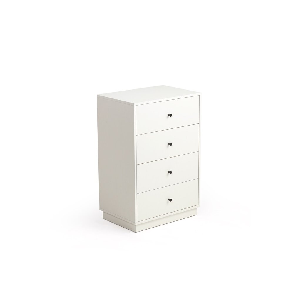 Commode 4 tiroirs 57x41x66 cm Blanc