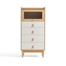 Petit buffet 5 tiroirs 60x42x124 cm Bois