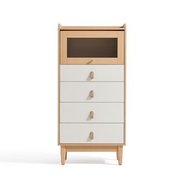 Petit buffet 5 tiroirs 60x42x124 cm Bois