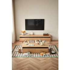 Meuble TV 3 tiroirs 200x40x38 cm Bois