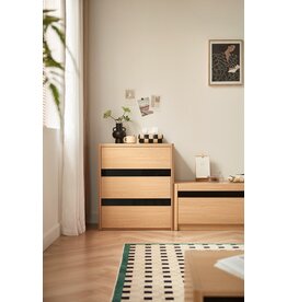 Commode 3 tiroirs 72x48x71 cm Bois