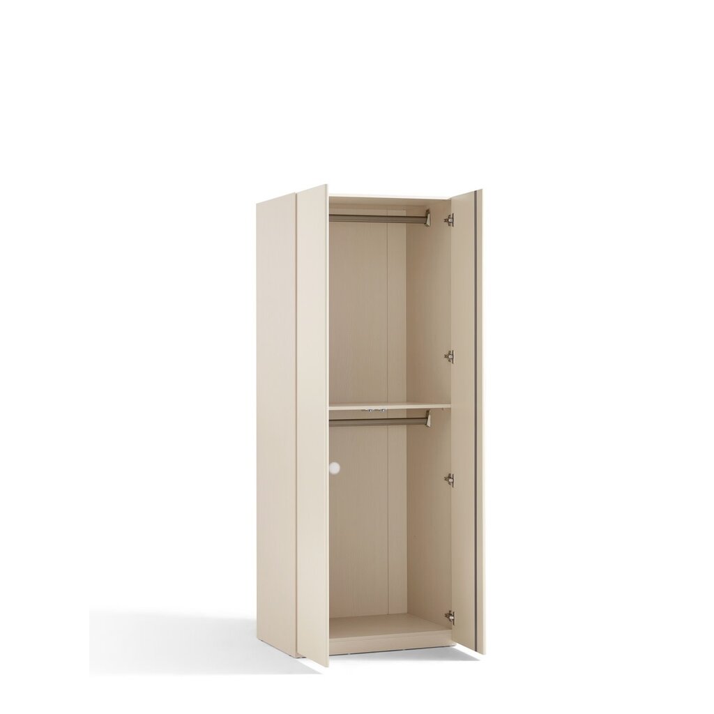 Penderie 2 portes 80x60x210 cm Crème