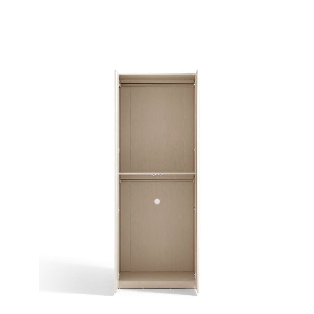 Penderie 2 portes 80x60x210 cm Crème