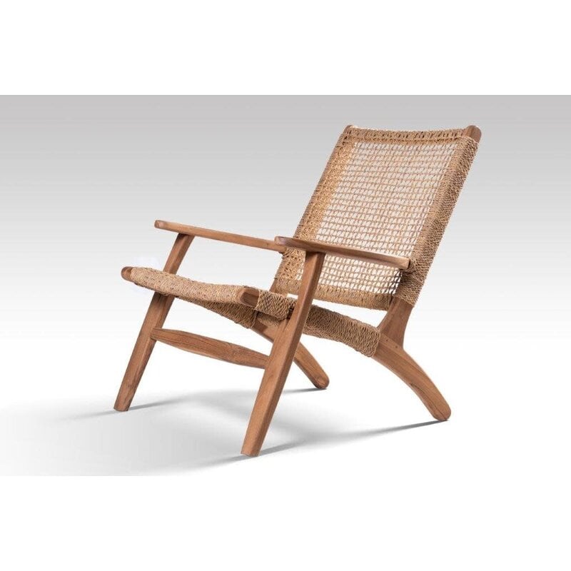 Lounge chair Sanur teck + cordes