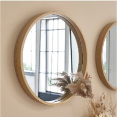 Miroir rond en teck ⌀ 60x5 cm