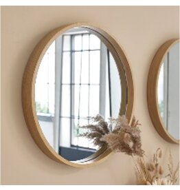 Miroir rond en teck ⌀ 60x5 cm